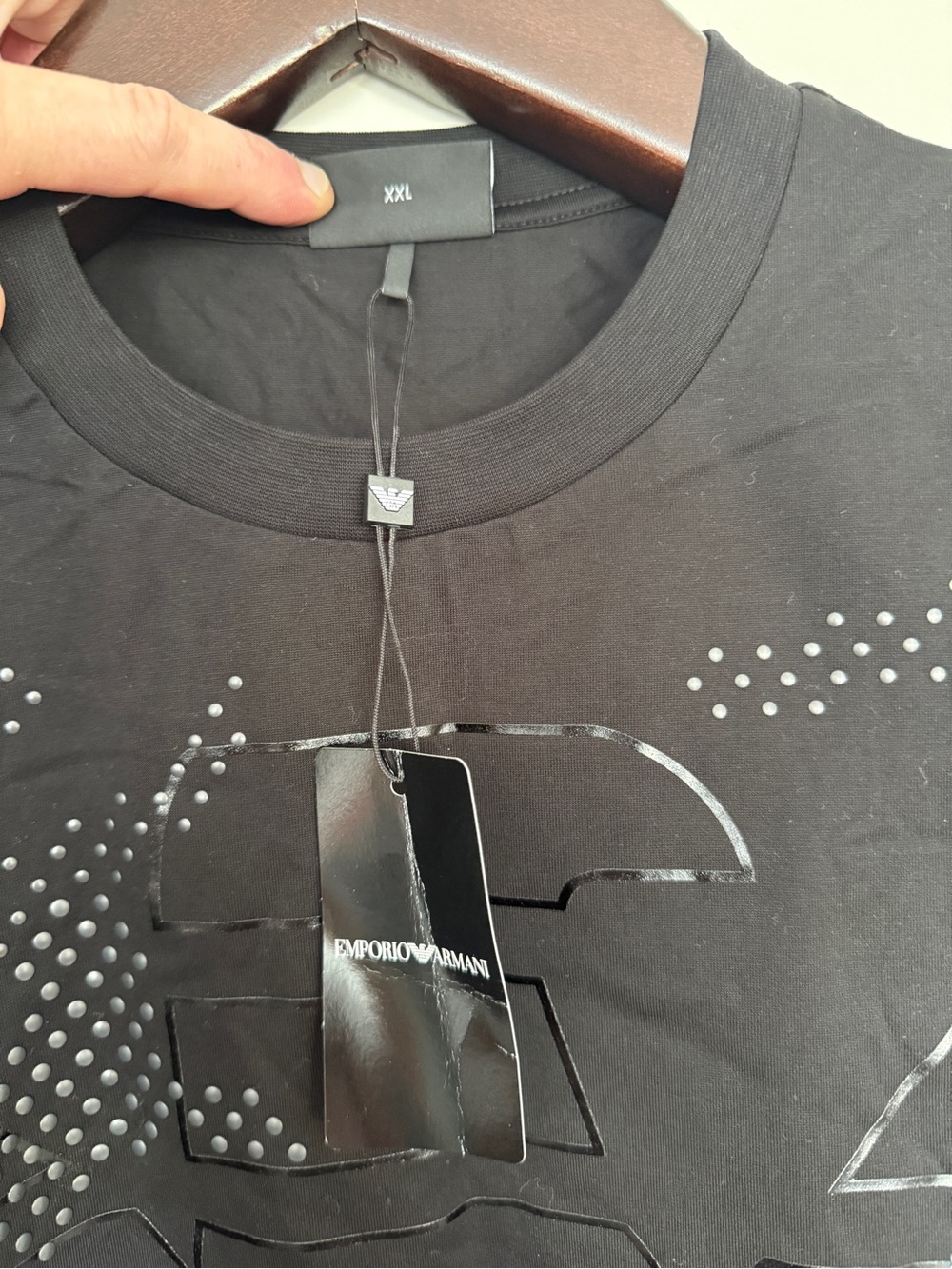 Emporio Armani Black Logo T-shirt - Picture 5 of 8